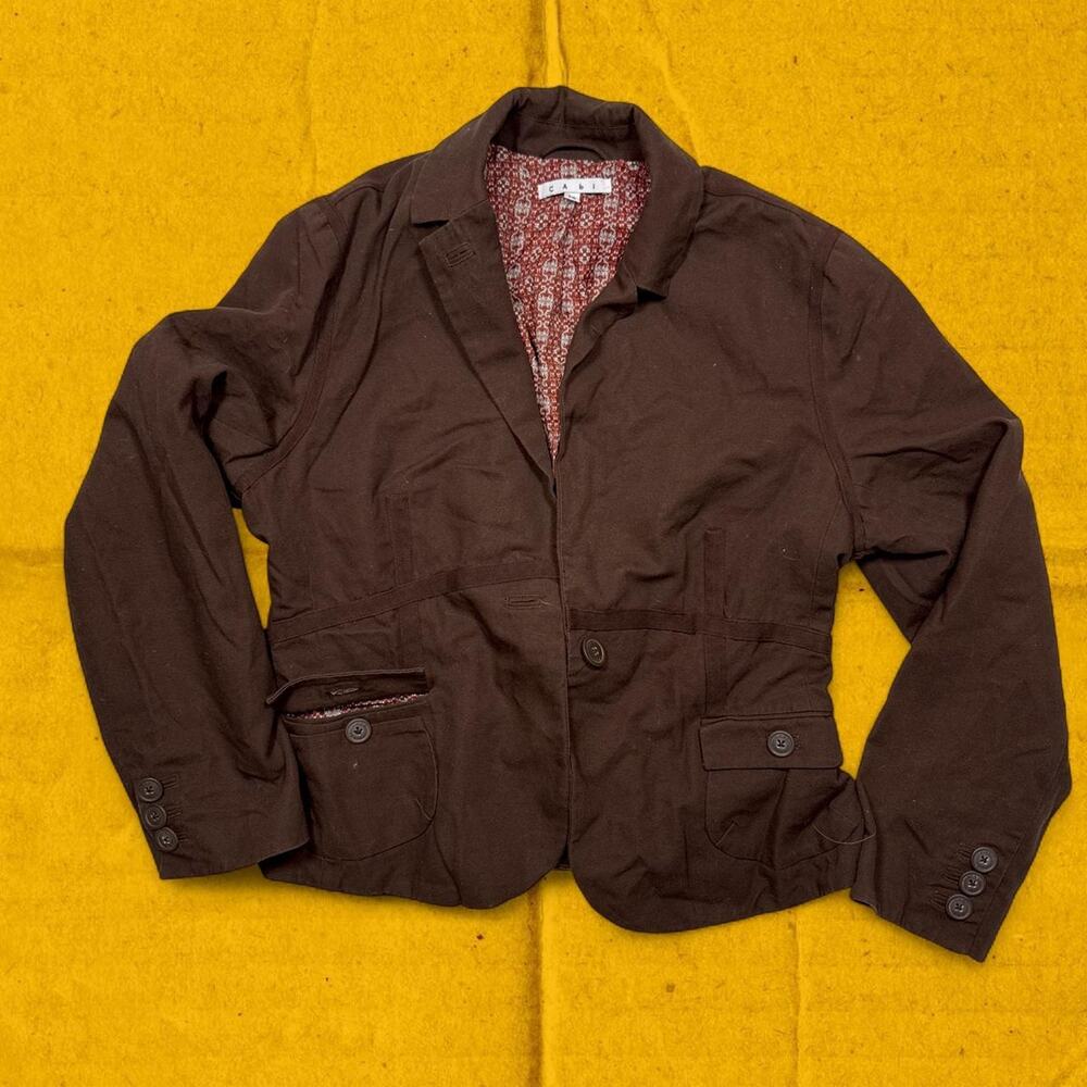 Vintage chocolate brown fitted blazer